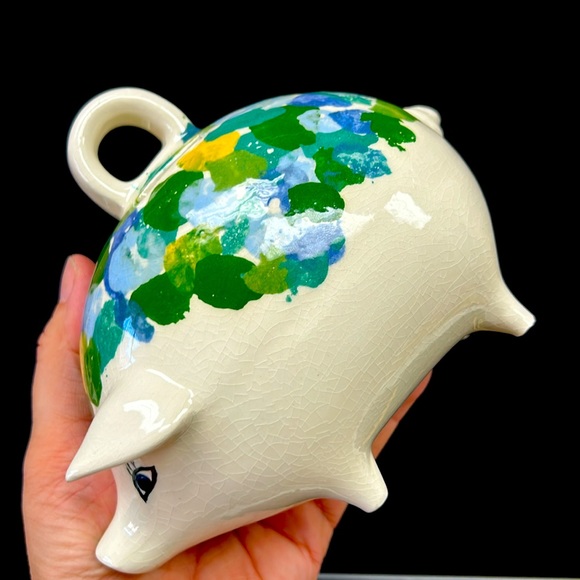 Vintage ceramic hand painted anthropomorphic piggy bank - Picture 9 of 9